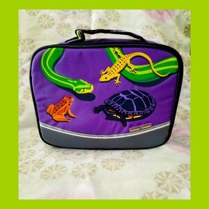 Vintage 90s Arctic Zone Reptile Graphics Insulate Cooler Lunch Tote Bag